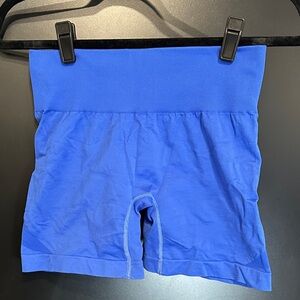 Blue High-Waisted Shorts